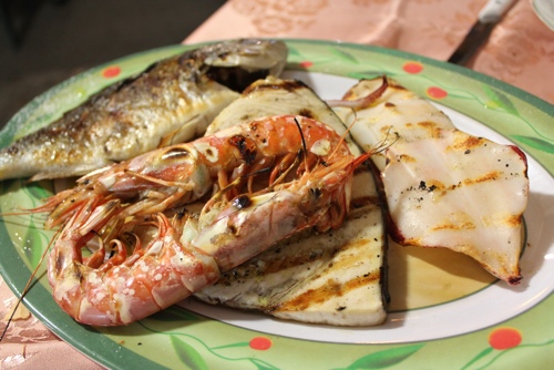 Grilled fish at Da Salvo, Palermo
