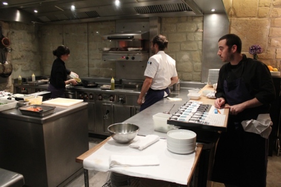 The kitchen at Spring in Paris