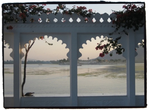 View from the Lake Palace Hotel in Udaipur